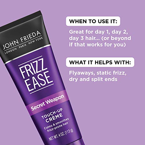 John Frieda, Frizz Ease TouchUp Cr?me AntiFrizz Finishing Cream Helps to Calm and Smooth Frizzprone Hair 4 6pack, SECRET WEAPON, 24 Ounce, (Pack of 6)