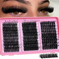 Thick Lash Clusters 14-20MM Volume Lash Extension 80D+180D+280D Eyelash Clusters 3 Styles Individual Lashes 280pcs Eyelash Extensions D Curly Lash Extension DIY at Home by Anforlin