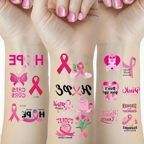 Breast Cancer Awareness Temporary Tattoos