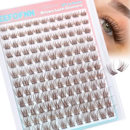 Brown Wispy Lash Clusters C Curl 8-16MM DIY Eyelash Extensions
