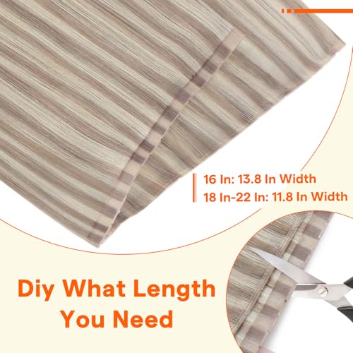 Full Shine Butterfly Weft Hair Extensions 20 Inch 50G Ash Blonde