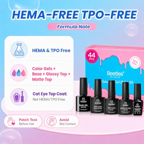 Beetles Multicolor Harmony Palette Fall Gel Nail Polish Set - 36 Colors, HEMA & TPO Free