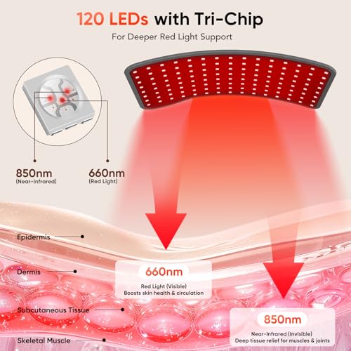 ECOVYRA Red Light Therapy Lamp with Stand - 3-in-1 Curved Panel