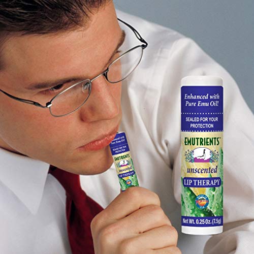 Montana Emu Ranch - Lip Therapy Lip Balm - 0.25 Ounce - Unscented - 3 Pack - Made with Pure Emu Oil