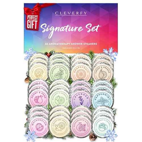 Cleverfy Shower Steamers Aromatherapy ? Stocking Stuffers for Teen Girls, Women and Wife ? Christmas Gifts for Teens and Women ? White Elephant Gifts for Adults ? 36 Tablets