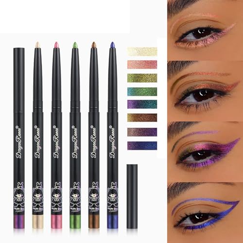 Cherjoury Liquid Eyeshadow E - Multi Dimensional Glitter & Multichrome Waterproof Eye Makeup Pen