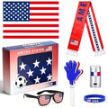 2026 World Cup USA Fan Kit with Flag, Sunglasses, Banner, Clapper, Wristband & Face Paint