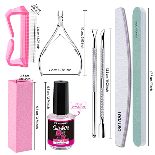 Nail Care Kit with Files, Buffers, Cuticle Tools & Oil
