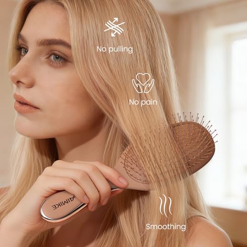 Mocha Mousse Detangler Brush for Fine Hair – Pain-Free