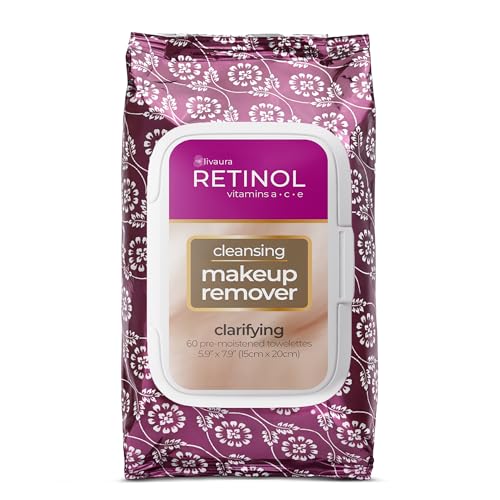 Retinol Anti-Aging Cleansing Towelettes ? All-in-One Cleanser, Toner & Makeup Remover in a Convenient Pre-Moistened Wipe ? On-The-Go Exfoliating, Toning & Hydrating Leaves Skin Clean, Fresh & Refined