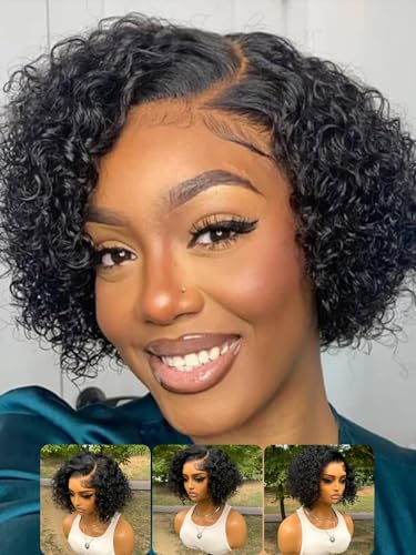 Nadula Bye Bye Knots Bob Curly Wig 8in Glueless Human Hair