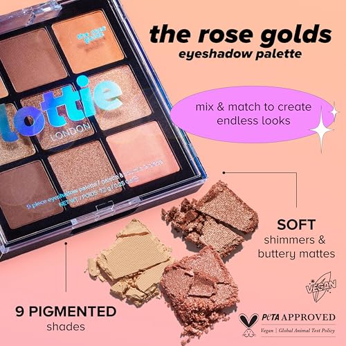 Lottie London The Rose Golds 9-Shade Eyeshadow Palette