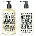 Greenwich Bay Kitchen Collection MEYER LEMON Scented Liquid Hand Soap & Lotion Combo with Shea Butter - 16 fl oz Pump Bottles