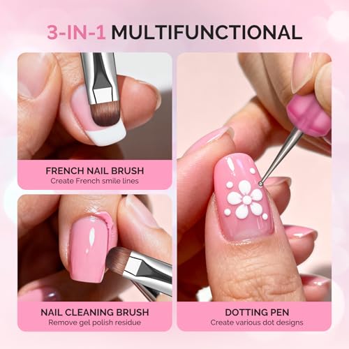 MelodySusie Multicolor 4Pcs French Nail Brush & Dotting Pen Set #10-16