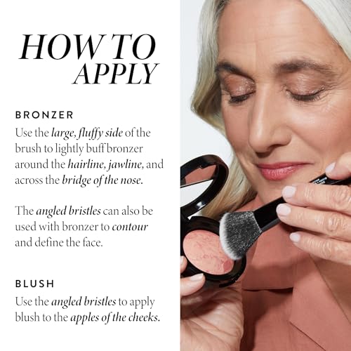 LAURA GELLER NEW YORK Dual-Ended Blush and Bronzer Brush & Retractable Airbrush Kabuki