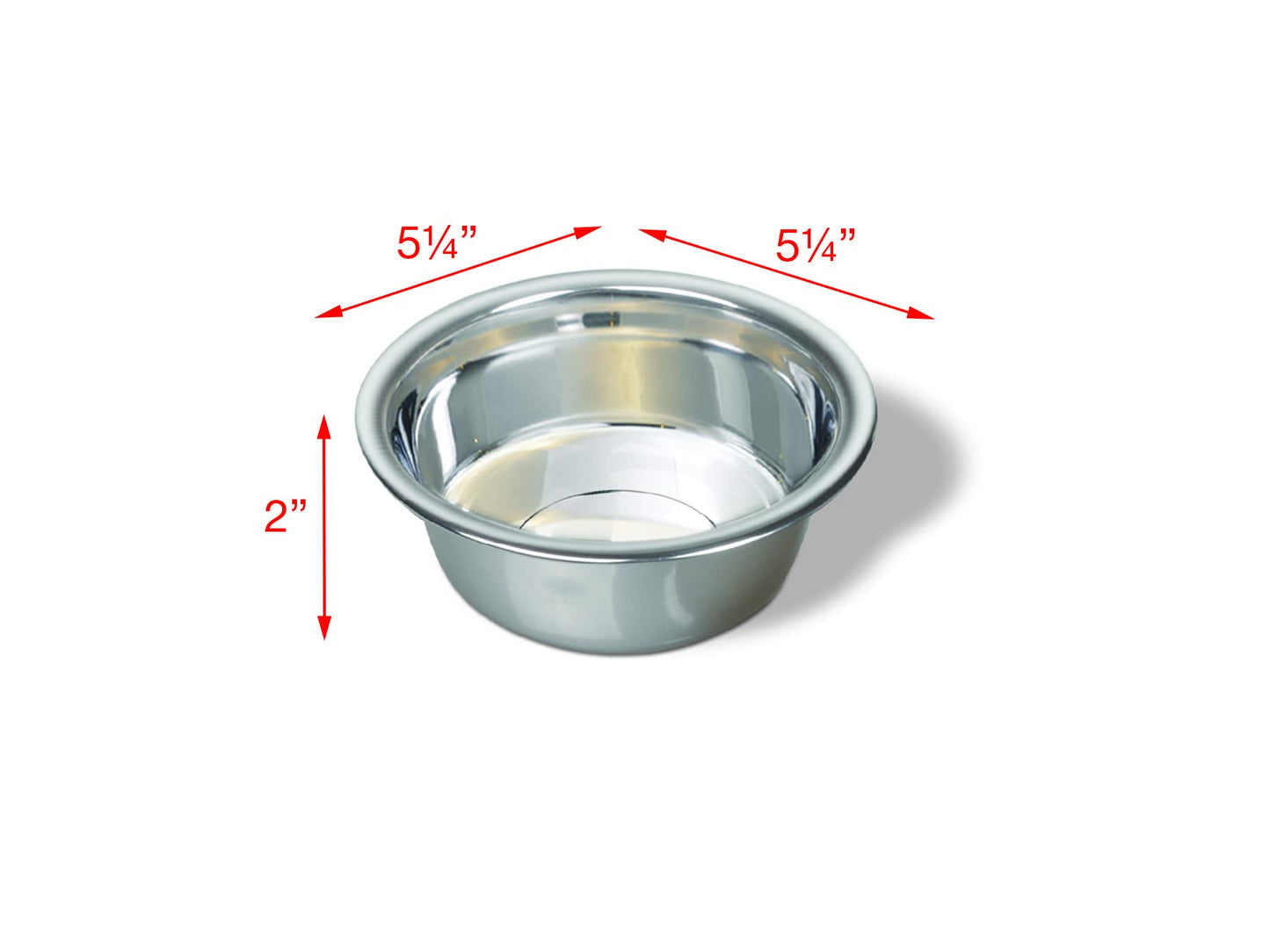 Van Ness Pets Small Lightweight Stainless Steel Dog Bowl, 16 OZ Food And Water Dish