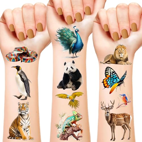 200+ Realistic Wildlife Animal Temporary Tattoos