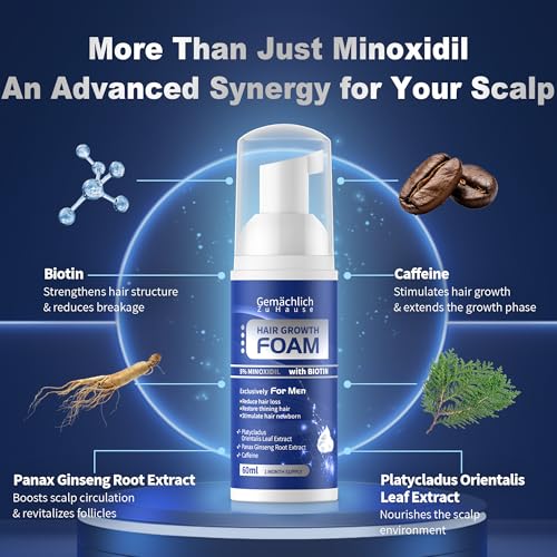 5% Minoxidil Foam for Men Hair Regrowth - 60ml