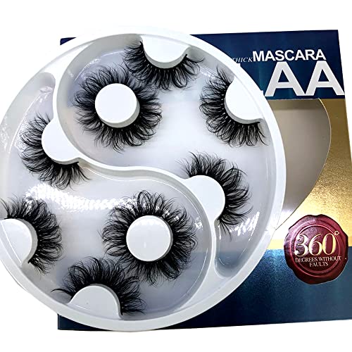 5 Pairs 8D Fluffy Cat-Eye Faux Mink False Eyelashes