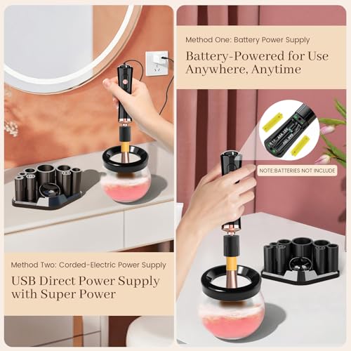 RICRIS Electric Makeup Brush Cleaner and Dryer - 26,000 RPM