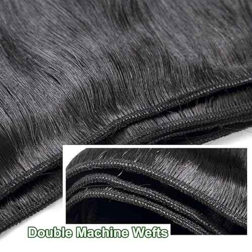 16A Straight Raw Bundles Human Hair,Triple Lifespan Than Regular Virgin Hair,Keep Texture Silky Soft,3 Raw Bundles Human Hair Straight Quick Weave 10 12 14 Inch