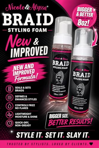 Nicole & Alyssa Braid Styling Foam 8oz – Extra Hold