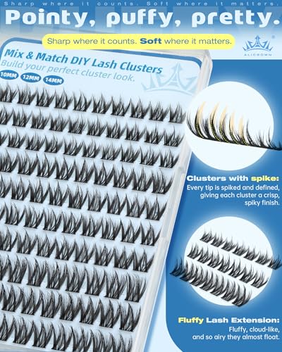 Manga Cluster Eyelash Extensions 10-14mm Fluffy Spiky Lashes 100Pcs