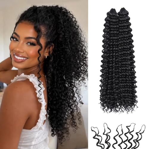 Feather Crochet Hair Extensions - 14" Hand-Tied Jerry Curl