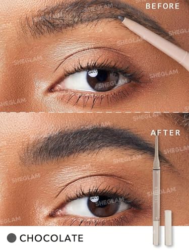 SHEGLAM Dual-Sided Waterproof Eyebrow Pencil - Chocolate