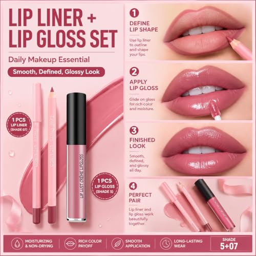Creamy Velvet Lipstick Set with Lip Brush - Moisturizing & Long-Lasting
