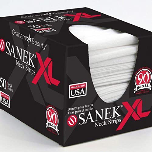 Graham Beauty Sanek Neck Strips XL – 50 Waxing Strips for Facial Hair