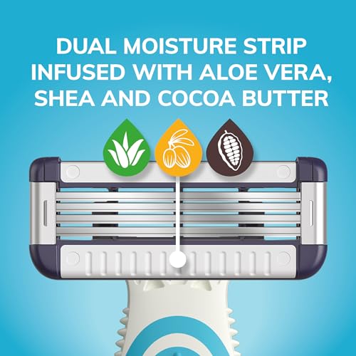 BIC EasyRinse Sensitive Anti-Clogging Men's Disposable Razors, Clinically Proven for Sensitive Skin, Shaving Razors With 4 Blades, 6 Count