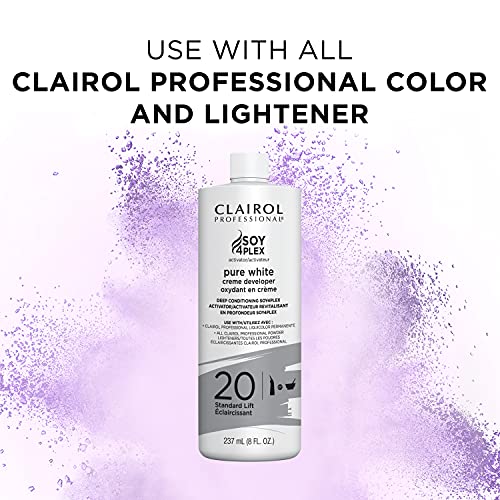 Clairol Professional Clairoxide Pure White 20 Volume Creme Developer, 8 Fl Oz (Pack of 1)