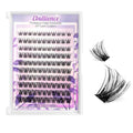 Lash Clusters Wispy D-Curl Eyelash Extensions 8-18mm Natural Volume Individual Lashes with Soft Thin Band 110 Clusters DIY Lash Extension for Beginners