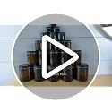 1oz Amber Glass Jar with Black Lid - 12 Pack for Beauty Products