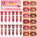 12 Color Lip Gloss Set with Vitamin E & Squalane