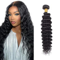 22-Inch Deep Wave Human Hair Bundles - Natural Black Brazilian Remy
