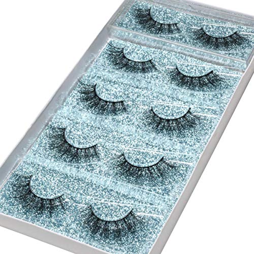 DYSILK Mink Eyelashes Faux 6D Natural Volume False Eyelashes 5 Pairs and Mink Lashes Faux 10 Styles Mixed Fake Lahses