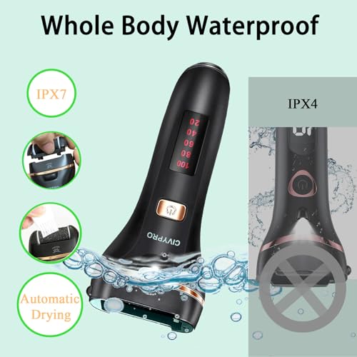 CIVYPRO Electric Foot Callus Remover - Rechargeable IPX7 Pedicure Tool Set