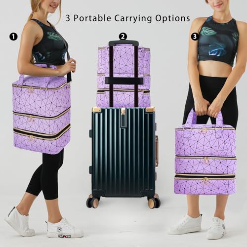 Nail Polish Organizer Bag - Holds 84 Bottles & UV Lamp