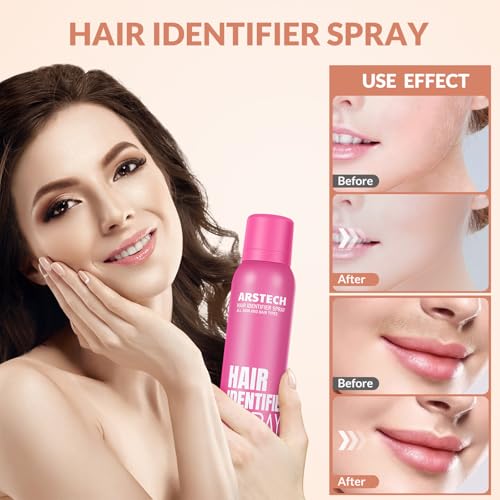 Hair Identifier Spray for Face Shaving Dermaplaning - Rose 4 Pack, Sweet Floral Scent