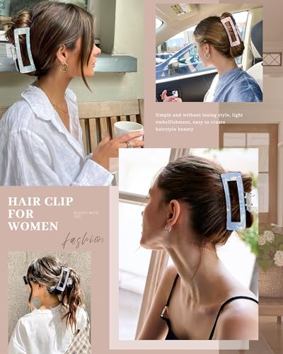 Molans 5 Inch Large Hair Claw Clips for Thick Hair (4 Pack)