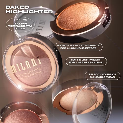 Milani Baked Highlighter Champagne D'oro - Long-Lasting Powder