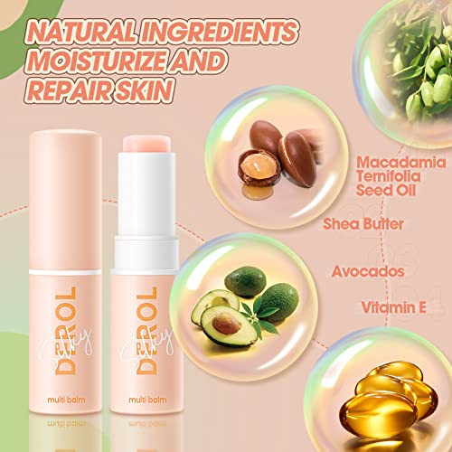 LOKFAR 1PCS Wrinkle Repair Moisturizing Multi Balm Stick, Anti-wrinkle Face Balm Eye Balm Body Hydrating Face Moisturizer, Wrinkle Balm Stick Face Skin Collagen Moisturizer for Dry Skin (7g/0.246 oz)