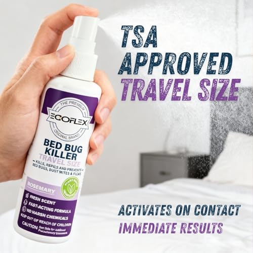 Travel Size Bed Bug Spray - 3-Pack, TSA Approved, Natural Oils