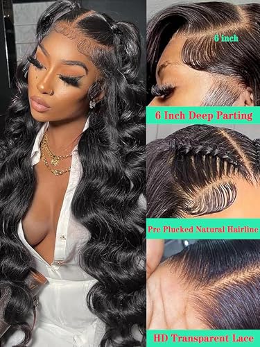 Fongly 13x6 Body Wave Lace Front Wig 26" Human Hair