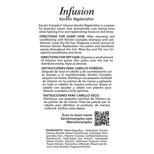 Keratin Complex Infusion Replenisher Blow-Dry Cream 2.5oz