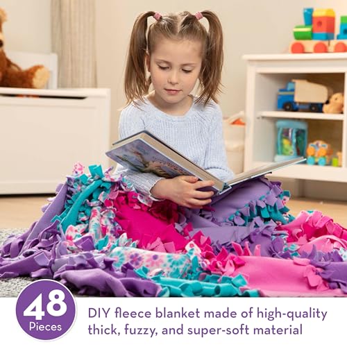 Melissa & Doug No-Sew Flower Fleece Quilt Craft Kit - 48 Squares