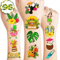 96 PCS Hawaiian Temporary Tattoos for Kids - Luau Party Favors