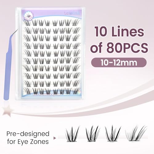 Cat Eye Lash Clusters 10-16mm Pre-Glued Press-On 80Pcs